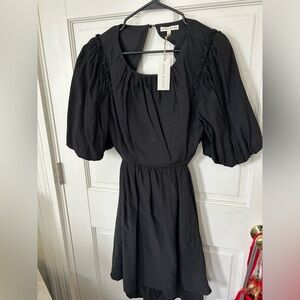 Moon River Puff Sleeve Dress